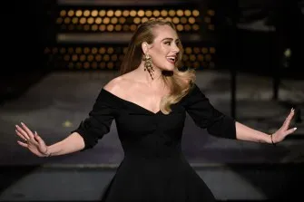 Adele in 2020 during her appearance on Saturday Night Live